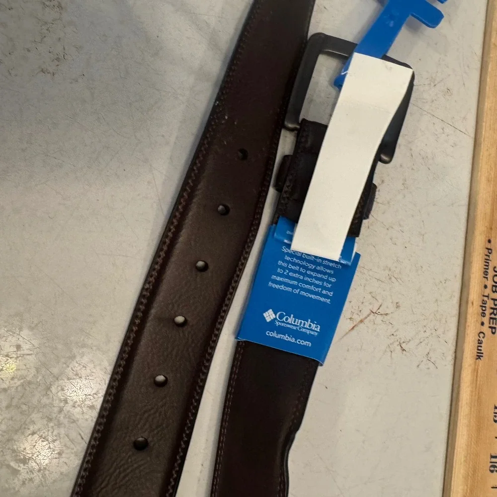 Columbia Active Stretch Belt Mens XL 42-44 Brown 11CO120009 Comfort Fit Rugged